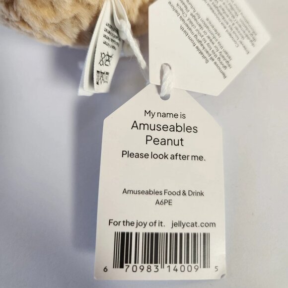 Jellycat Amuseables Peanut Plush A6PE 6.5" Tall Authentic Jellycat London New - Picture 2 of 6